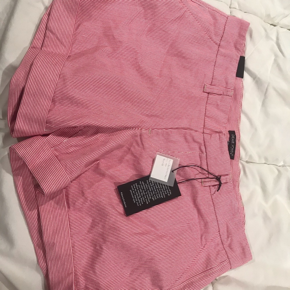 Red and white striped shorts. New with tags!